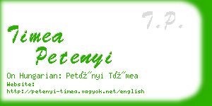 timea petenyi business card